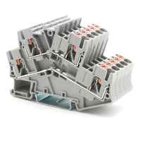 Клемма проходная Push-in, серая CHIKU RPVTT 2,5S