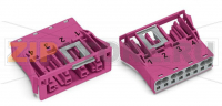 Snap-in socket; 4-pole; Cod. B; 4,00 mm; pink Wago 770-784/081-000