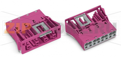 Snap-in socket; 4-pole; Cod. B; 4,00 mm; pink Wago 770-784/081-000 Protected against mismating and maintenance-freePush-in CAGE CLAMP® spring pressure connection technology allows solid conductors to be simply pushed into a unit.Two wire connections per pole for loops or bridgesAdditional variable coding is possible.Components can be clearly printed on and color-coded to meet custom requirements....