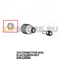 3/4 connection seal D=24 rubber+net Unox XFT 195