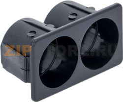 CORPO PULSANTE NERO 2 TASTI ROTONDI 