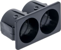 CORPO PULSANTE NERO 2 TASTI ROTONDI
