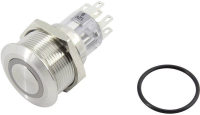 Кнопка, 2 x выкл/вкл, с фиксацией, 1 шт TRU Components TC-GQ22-A-22ZE/B/12V/S203