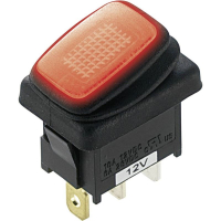 Переключатель клавишный 12 В/DC, 16 А, 1 x выкл/вкл TRU Components TC-R13-66B8