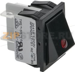 ЧЕРНЫЙ ДВУПОЛЮСНЫЙ ПЕРЕКЛЮЧАТЕЛЬ 12А 250В 