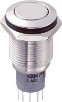 Кнопка антивандальная 250 В/AC, 3 А, 2 x вкл/вкл, без фиксации, IP65, 1 шт TRU Components LAS2GQF-22/S/P