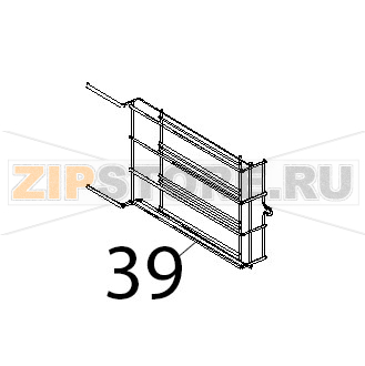 Griglia lat. inox pasticceria 4TG Unox XBC 804 Griglia lat. inox pasticceria 4TG Unox XBC 804Запчасть на деталировке под номером: 39