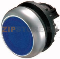 Головка кнопки с подсветкой, без фиксации, синяя Eaton M22-DL-B