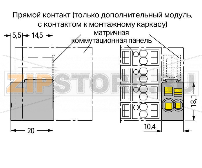 Матричная коммутационная панель; 4,00 mm?; белые Wago 726-903 