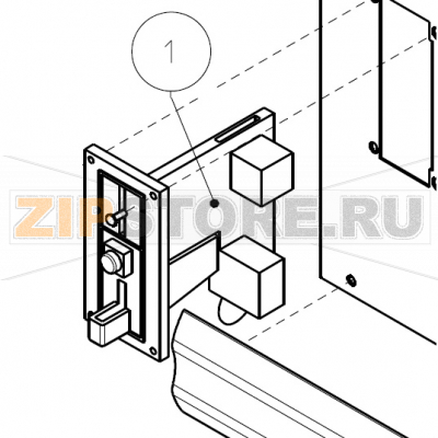 Gettoniera 220V tarata 27.8 standard Imesa ES 10       Gettoniera 220V tarata 27.8 standard Imesa ES 10Запчасть на сборочном чертеже под номером: 1Название запчасти на итальянском языке: Gettoniera 220V tarata 27.8 standard Imesa ES 10