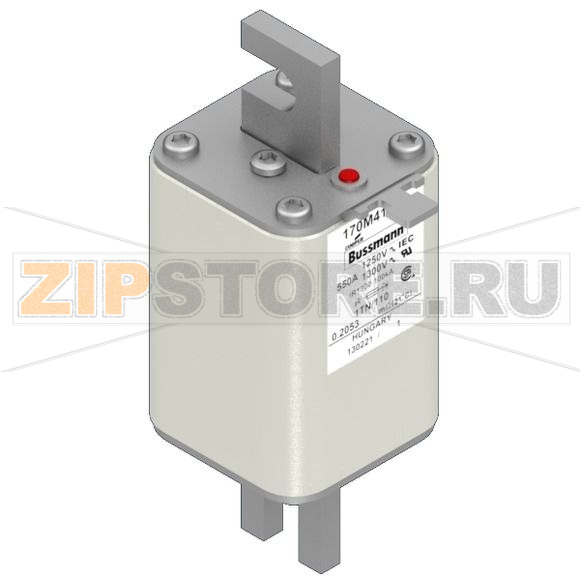 Предохранитель, 550 A, AC 1250 В, 100 кА, size 1, 53x66x138 мм, aR, DIN, IEC Eaton FUSE 550A 12 