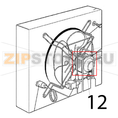 Motore ventilatore 230/50-60 Scotsman MV 600 Motore ventilatore 230/50-60 Scotsman MV 600Запчасть на деталировке под номером: 12