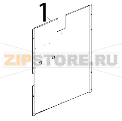 Schiena inox gas Unox XBC 905 Schiena inox gas Unox XBC 905Запчасть на деталировке под номером: 1