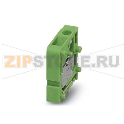 Клеммы для печатного монтажа Phoenix Contact FRONT 2,5-V/SA 5 Номинальный ток: 24 А, Номинальное напряжение: 400 В, Размер шага: 5 мм, Полюсов: 1, Тип подключения: Винтовые зажимы, Монтаж: пайка, Направление подключения, проводник / печатная плата: 90 °, Цвет: зеленый, Возможна установка в ряд модулей с различным количеством полюсов (контактов)!.Минимальный заказ: 50 шт.Упаковка: 50 шт.