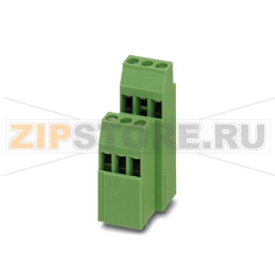 Клеммы для печатного монтажа Phoenix Contact MK3DSMH 3/ 3-5,08-EX Номинальный ток: 22 А, Номинальное напряжение: 320 В, Номинальный ток (Ex): 19 А, Номинальное напряжение (Ex): 176 В, Размер шага: 5,08 мм, Полюсов: 3, Тип подключения: Винтовые зажимы, Монтаж: пайка, Направление подключения, проводник / печатная плата: 0 °, Возможна установка в ряд модулей с различным количеством полюсов (контактов)!.Минимальный заказ: 50 шт.Упаковка: 50 шт.