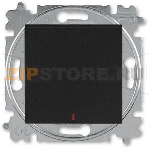 Переключатель одноклавишный с контрольной подсветкой, антрацитовый ABB 2CHH592545A6063 