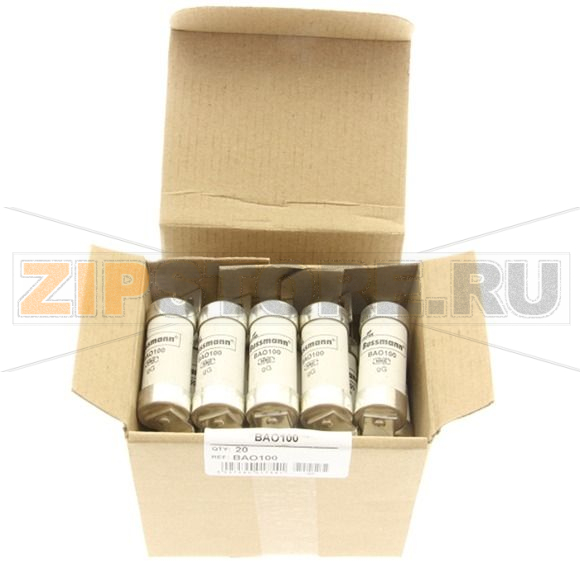 Предохранитель, 100 A, AC 500 В, 80 кА, BS88/A3, 21x87 мм, gL/gG, BS Eaton 100Amp 500Vac INDUSTRI 