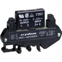 Реле твердотельное на DIN-рейку 4 А, 280 В/AC, 1 шт Crydom DRA1-MP240D4