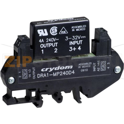 Реле твердотельное на DIN-рейку 4 А, 280 В/AC, 1 шт Crydom DRA1-MP240D4 