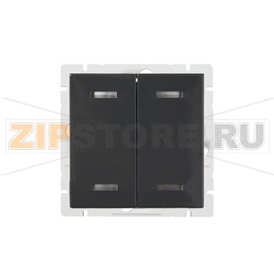 Кнопка нажимная с подсветкой, 4 клавиши, антрацититовая ABB 2TKA00000913 