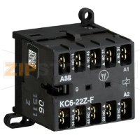 Миниконтактор K6-22-Z-F, 3 А, 400 В, AC3, катушка: 60 В/DC ABB GJH1213003R0223
