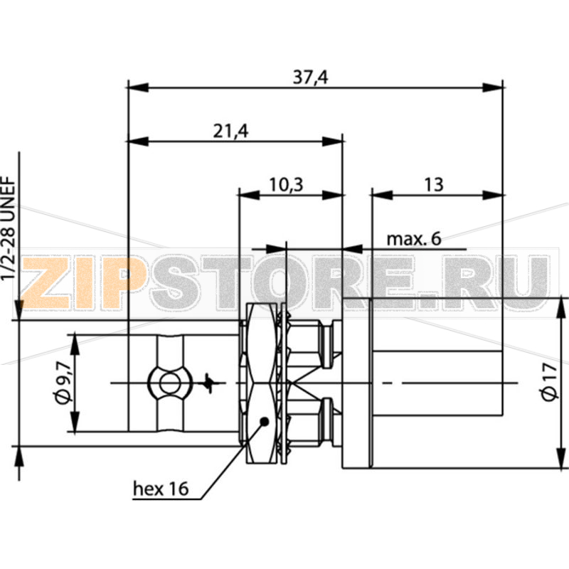 Разъем BNC, 75 Ом, 1 шт Telegärtner J01003A0003 