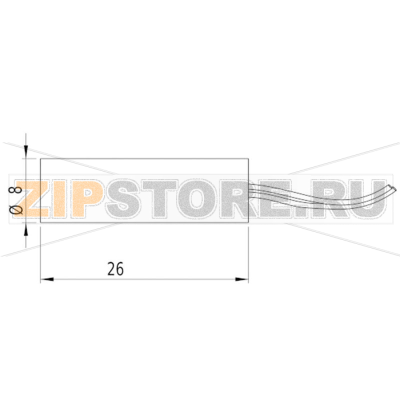 Модуль лазерный, красный, 4 МВт Picotronic LI650-4-5(8x26)45DEG-F40 