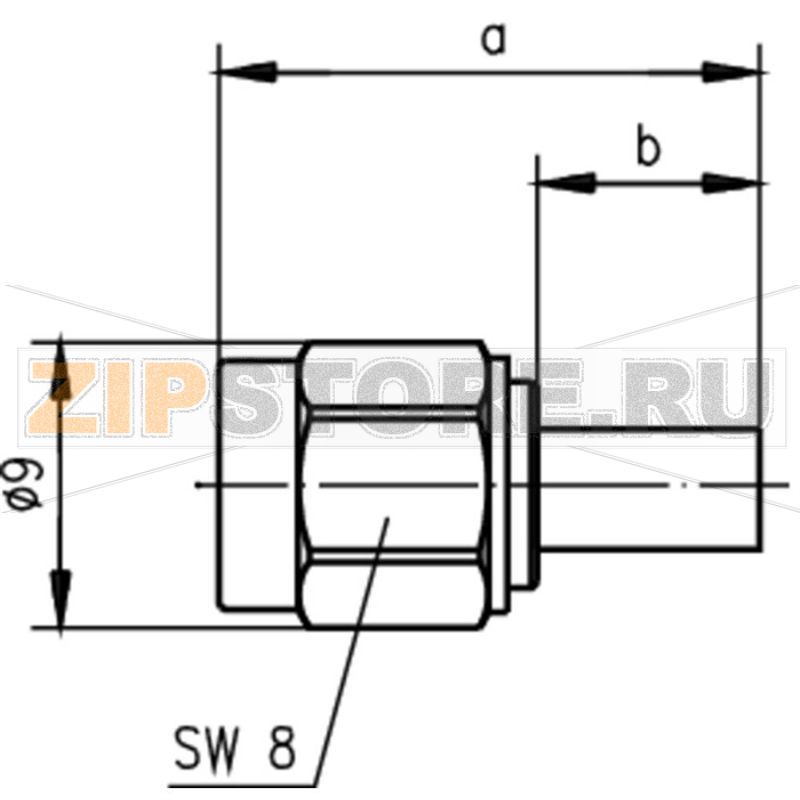 Разъем SMA, 50 Ом, 1 шт Telegärtner J01150A0049 