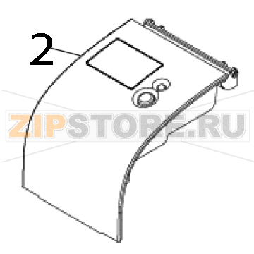 Ribbon access cover assembly TSC TTP-225 Ribbon access cover assembly TSC TTP-225Запчасть на деталировке под номером: 2