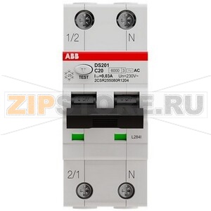 Выключатель дифференциального тока, автоматический, DS201 C20 AC30 ABB 2CSR255080R1204 