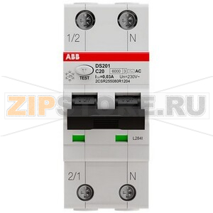 Выключатель дифференциального тока, автоматический, DS201 C20 AC30 ABB 2CSR255080R1204 