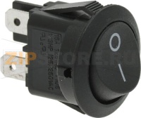 ОДНОПОЛЮСНЫЙ ЧЕРНЫЙ ПЕРЕКЛЮЧАТЕЛЬ Ø 20 ММ