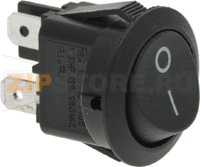 ОДНОПОЛЮСНЫЙ ЧЕРНЫЙ ПЕРЕКЛЮЧАТЕЛЬ Ø 20 ММ 