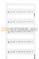 Маркировочная карта WMB; в картах; МАРКИРОВАНО; 1 ... 10&10X; not stretchable; Вертикальная маркировка; с креплением на защелке; белые Wago 793-602