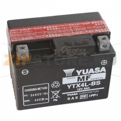 YUASA YTX4L-BS Мото аккумулятор Yuasa YTX4L-BS Напряжение АКБ: 12VЕмкость АКБ: 21Ah