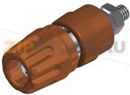 Разъем 4 мм, 35 A, 30 В/AC, 60 В/DC, коричневый Hirschmann PKI 10 A BROWN 