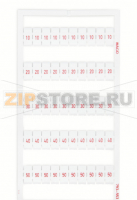 Маркировочная карта WMB; в картах; МАРКИРОВАНО; 10, 20 ... 50 (20 каждого); not stretchable; Горизонтальная маркировка; с креплением на защелке; белые Wago 793-553