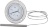 TELETHERMOMETER WHITE ø 60 mm 0-500°C