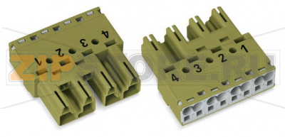 Штекер; 4-пол.; Код. B; 4,00 mm; светло-зеленые Wago 770-274 Protected against mismating and maintenance-freePush-in CAGE CLAMP® spring pressure connection technology allows solid conductors to be simply pushed into a unit.Two wire connections per pole for loops or bridgesAdditional variable coding is possible.Components can be clearly printed on and color-coded to meet custom requirements....