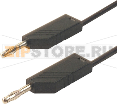 Провод испытательный 0.25 м, 32 A, 30 В/AC, 60 В/DC, черный Hirschmann 934059100 