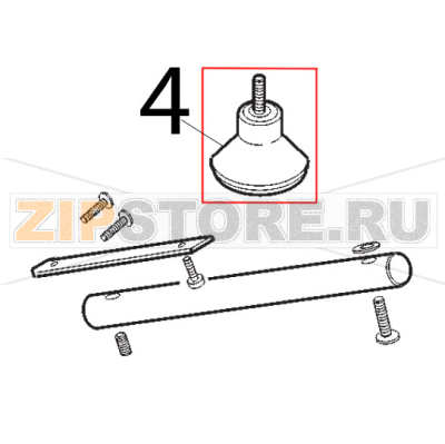 Piedino piccolo doppio M5 a punta Sirman Topaz 250 Piedino piccolo doppio M5 a punta Sirman Topaz 250Запчасть на деталировке под номером: 4