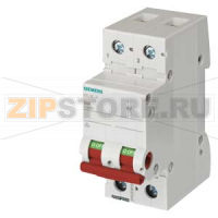 ВЫКЛЮЧАТЕЛЬ НАГРУЗКИ 100A 2-ПОЛ. КРАСНАЯ РУЧКА Siemens 5TL1291-1