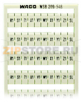 Маркировочная карта WSB; в картах; МАРКИРОВАНО; R1, S1, T1, U1, V1, W1, X1, Y1, Z1,SL (10x); not stretchable; Горизонтальная маркировка; с креплением на защелке; белые Wago 209-546