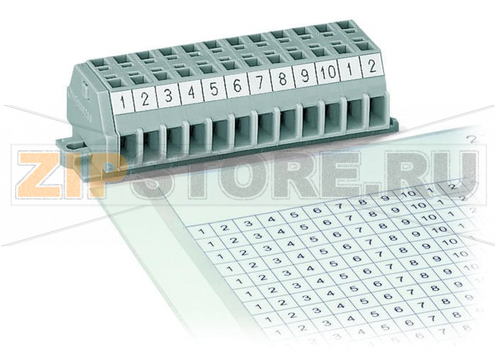 Маркировочные полоски; по листу DIN A4; МАРКИРОВАНО; 1 – 10 (120x); Ширина полосы 6 мм; Длина полосы 182 мм; Горизонтальная маркировка; самоклеющиеся; белые Wago 210-333/500-002 