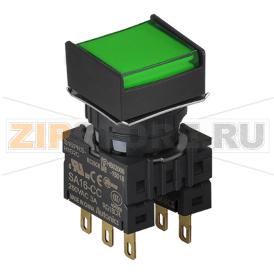 Выключатель кнопочный, Ø отверстия: 16 мм Autonics S16PRS-H1G2C 