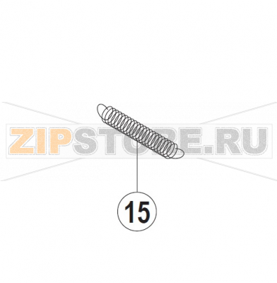 Spring Hobart UXT-10A                                        Spring Hobart UXT-10AЗапчасть на сборочном чертеже под номером: 15Название запчасти на немецком языке языке: Spring Hobart UXT-10A