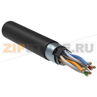 ITK Витая пара F/UTP кат.6 4x2х23AWG LSZH черный (305м) 