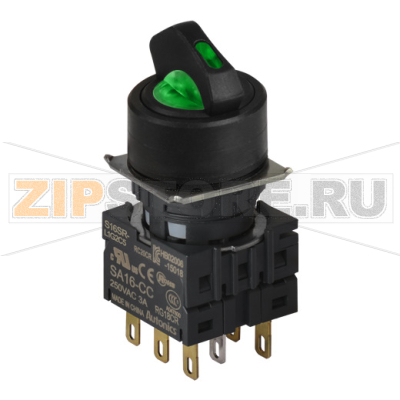 Переключатель селекторный, Ø отверстия: 16 мм Autonics S16SR-L6G2C5 