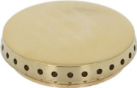BURNER CAP PERFORATED BRASS POLISHED