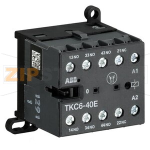 Миниконтактор TКC6-40E, 3 А, 400 В, AC3, катушка: 140-260 В/DC ABB GJH1213061R6408 